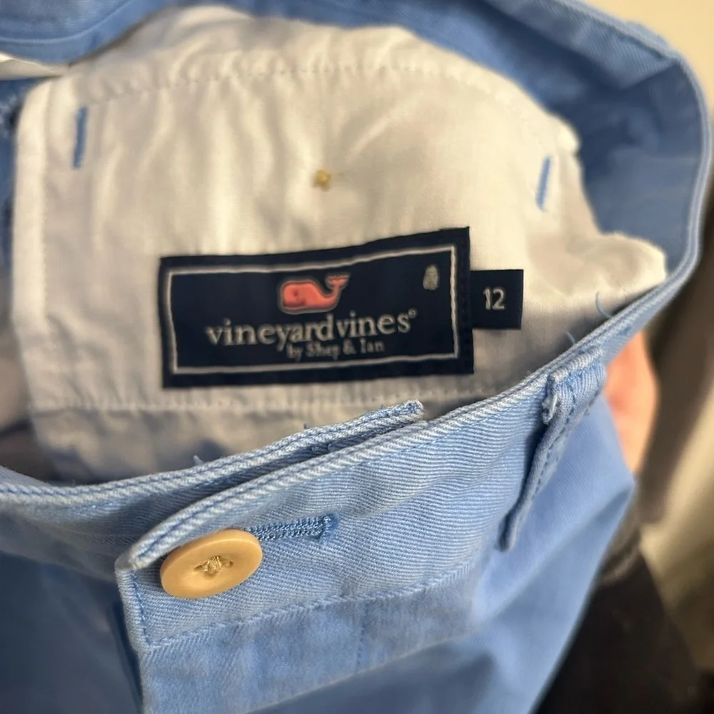 Boys blue vineyard vines size 12 classic straight leg cotton chino